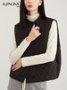 【御寒“小暖包”】阿菁娜无袖背心菱形格夹棉马甲F29D203009 商品缩略图2