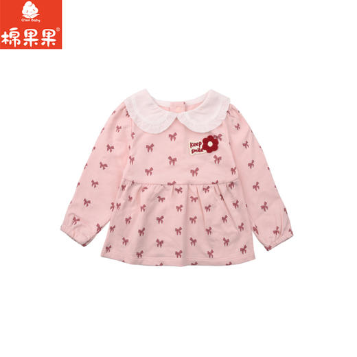 棉果果春季新品商场同款女童满印娃娃衫小毛圈套头卫衣M122180225079 商品图1