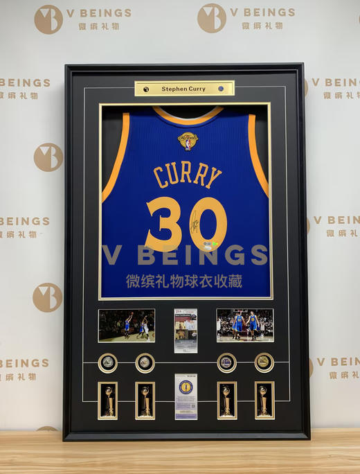 收藏系列 库里 勇士队30号蓝色总决赛 亲笔签名球衣 商品图1