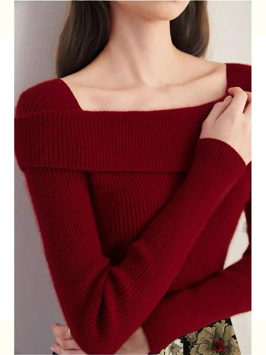 逸红颜明月优选 #蓬松柔软暖暖的羊绒毛衣【發财】明月私服红色系穿搭,🏮新年好运look 商品图3