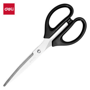 得力（deli）210mm办公生活家用剪刀 大号剪子手工剪纸刀 办公用品 黑色6010 商品图5
