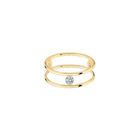 订购6周到｜La Brune et La Blonde-HULA HOOP solitaire-18K黄金 0.1克拉钻石 戒指［法国设计师］