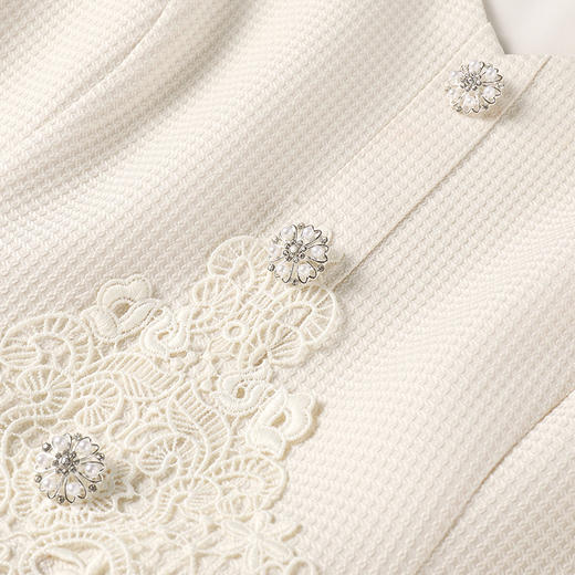 奢姿2025春季新款大码女装胖妹妹优雅连衣裙V领假两件拼接裙子女9951834696 商品图3