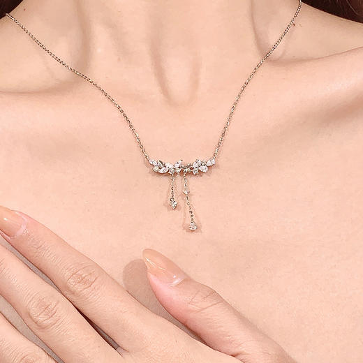 卡蒂罗/KADER 捕梦蝴蝶项链 接住招财的蝴蝶玄学！星光蝴蝶闪闪蝶舞轻奢小众流苏拼接链 甜美可爱 925银 商品图3