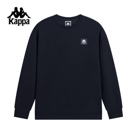 Kappa卡帕背靠背男款针织套头衫复古运动卫衣新款圆领长袖上衣潮K0F12WT70 商品图0