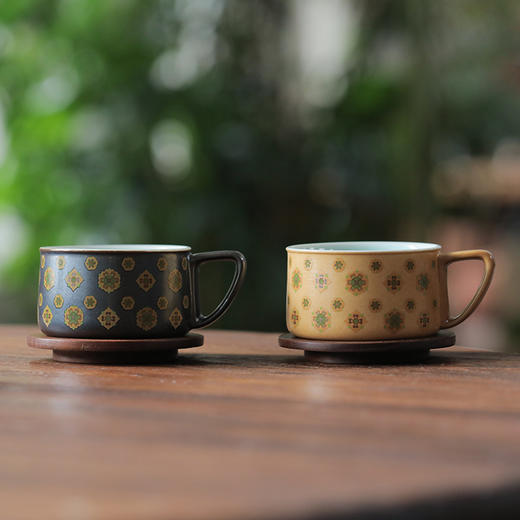 龙泉青瓷宝相纹咖啡杯&瑞兔车载香薰礼盒 商品图1
