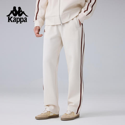 Kappa卡帕背靠背针织运动裤男款新款条纹直筒长裤休闲跑步裤裤子K0F12AK03 商品图2