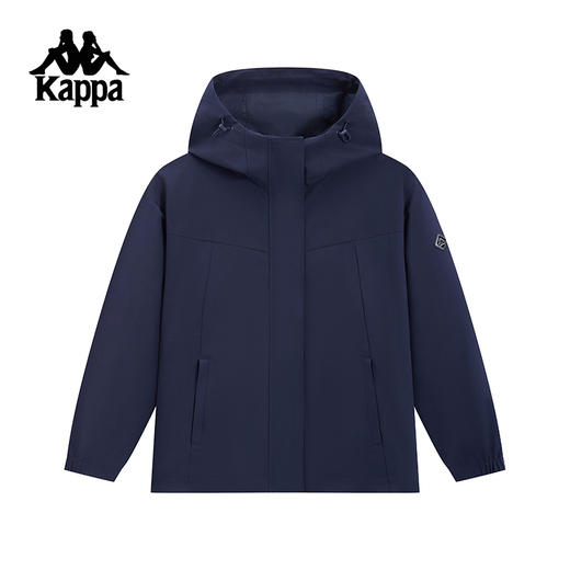 Kappa卡帕背靠背新款运动防风衣女户外防泼水防油污连帽夹克外套K0F22FJ22 商品图0
