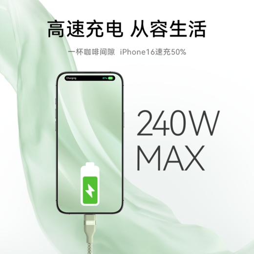 【热销】Anker安克双typeC数据线线240W大功率适配iPhone15/16快充线环保编织柔软材质耐磨CtoC数据线 A82E2 商品图5