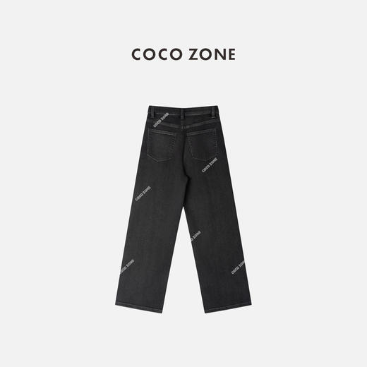COCO ZONE 美式水洗做旧牛仔裤休闲显瘦直筒裤CC1C2255 商品图1