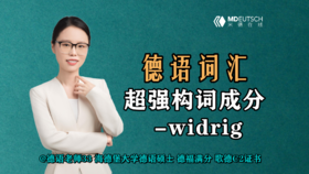 【德语词汇】超强构词成分 -widrig