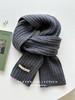 丁摩 美拉德色系澳洲100%纯羊毛围巾手套套装纯色坑条情侣保暖围脖秋冬4ZF-123002 商品缩略图9