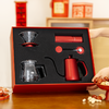 泰摩 中国红全套手冲咖啡礼盒手摇磨豆机咖啡壶 新年新春节日送礼 商品缩略图1