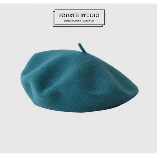 丁摩 羊毛贝雷帽女生冬季百搭蓓蕾帽日系文艺复古画家帽子4ZF-123004 商品图5