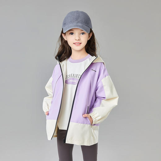 笛莎Deesha 童装女童外套2025春新款拼色工装风外套 商品图1