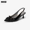MIO米奥夏季新款尖头细跟凉鞋蝴蝶结抽带搭扣甜美时装凉鞋M252254707 商品缩略图1