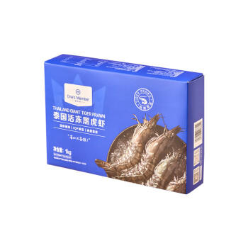 1号会员店（One's Member）泰国活冻黑虎虾 零保水剂 巴掌大虾 净重2斤21-30只/kg 商品图6