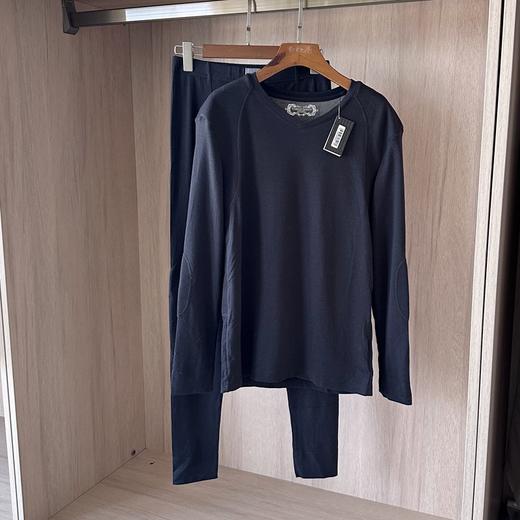 【特惠不退换】V领男套装冬季后背手肘膝盖加绒打底保暖套装   GPQ7626 商品图1