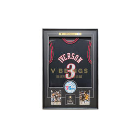 收藏系列 艾弗森 76人队 黑色球迷版 亲笔签名球衣