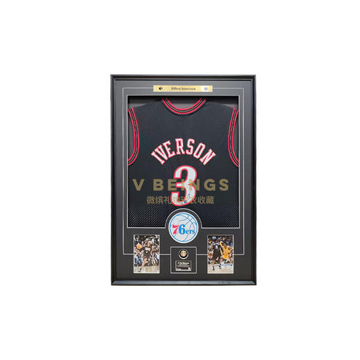 收藏系列 艾弗森 76人队 黑色球迷版 亲笔签名球衣 商品图0