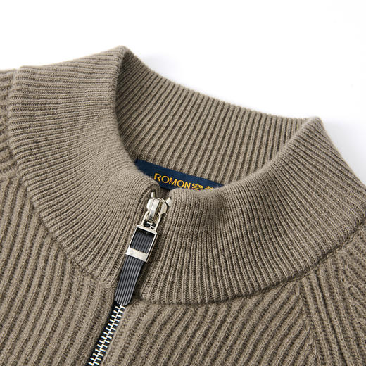 【马鞍肩】罗蒙羊毛衫男100羊毛外套男秋冬加厚保暖男士羊毛衫 商品图5