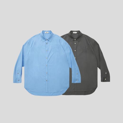 GOODBAI 916 logo贴布绣翻领oversize衬衫 商品图1