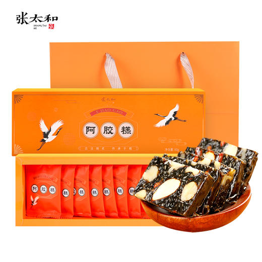 张太和阿胶糕 60g 添加≥18%阿胶 黑芝麻核桃阿胶糕 即食阿胶糕 精选礼品 年货礼盒 赠精美礼品袋 送礼优选 礼盒 商品图0