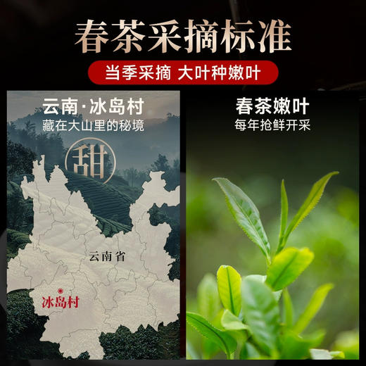 【年货礼盒】茶叶年货 冰岛 云南普洱茶 陈年熟普 年货礼盒 茶饮 长年 五虎 260g 商品图1