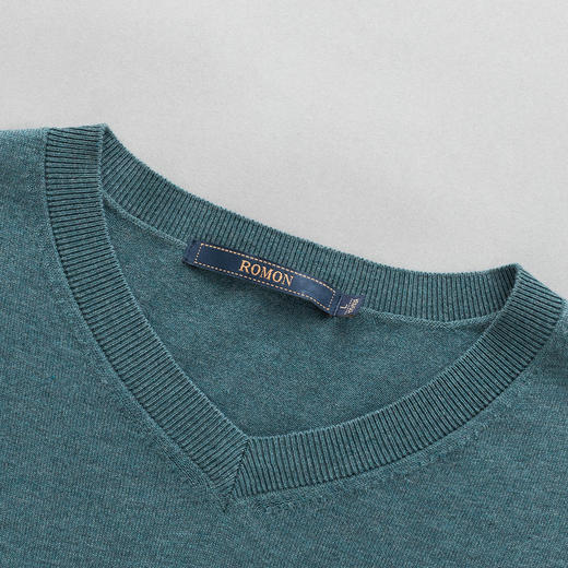 【含桑蚕丝绵羊毛】罗蒙经典常青款针织衫保暖毛衣秋冬打底衫毛衣男 商品图6