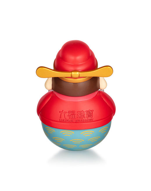 WPSKU838484	六福珠宝LUKFOOK JEWELLERY	黄金摆件送福财神不倒翁足金收藏纪念饰品贺岁客厅开业送礼定价 商品图1