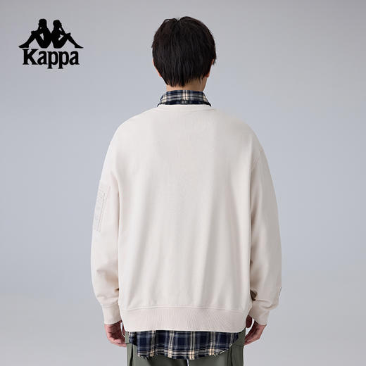 Kappa卡帕背靠背运动卫衣男新款圆领休闲针织套头衫纯棉长袖上衣K0F12WT71 商品图3