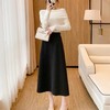 雀说时髦减龄优雅风醋酸羊绒女士半身裙秋冬新款百搭高腰显瘦半身长裙ALZW26359 商品缩略图2