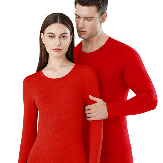 【特价109/2套】2026马年大红色本命年保暖内衣 280g加绒加厚红色秋衣秋裤套装 商品图4