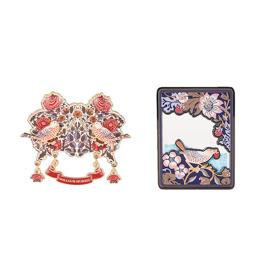 V&A博物馆威廉莫里斯系列草莓小偷金属亚克力流沙冰箱贴 玫瑰双层旋转吊坠冰箱贴 商品图5