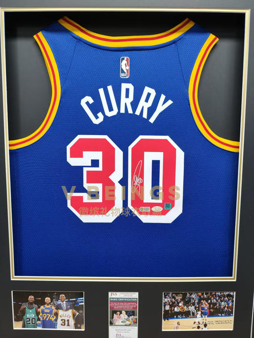 收藏系列 库里 勇士队30号 历史三分王 亲笔签名球衣 商品图2