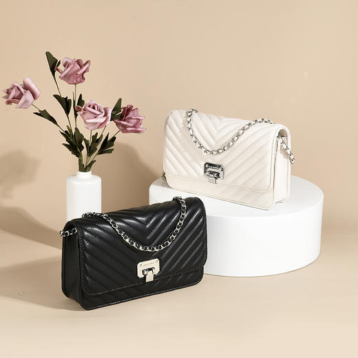 LS/路易施瓦布女包大气V型小方包 商品图4