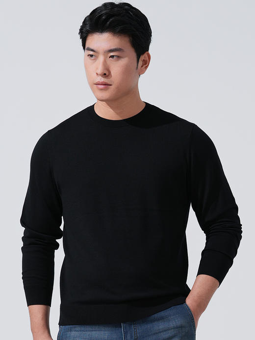 龙牙隐之云榕美丽诺羊毛圆领毛衣 商品图5