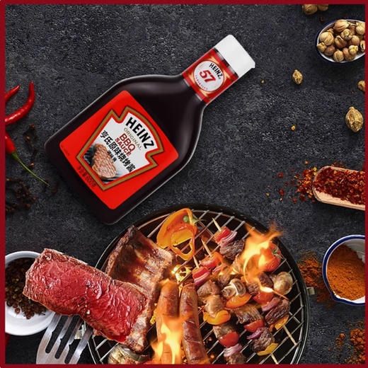 亨氏原味烧烤酱600g*12瓶BBQ牛排酱野外烤肉酱西餐整箱商用批发 商品图3