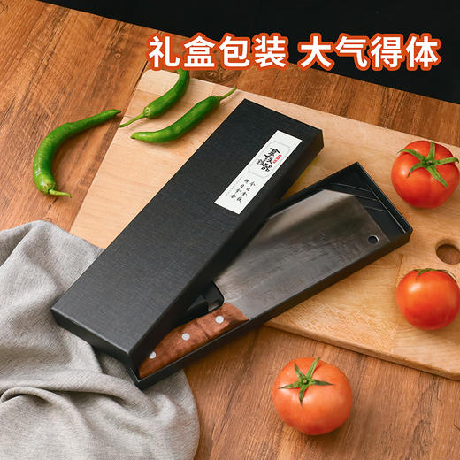 【送磨刀石、围裙】拿铁铁器·合手斩切刀/切片刀，手工锻打菜刀，持久锋利，可斩骨/切片/拍蒜/剁肉，一刀搞定家庭各种用刀需求 商品图4