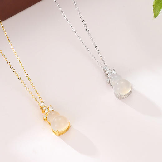 【冰雪葫芦】S925银白玉髓项链【JHY-N001853B】 商品图1