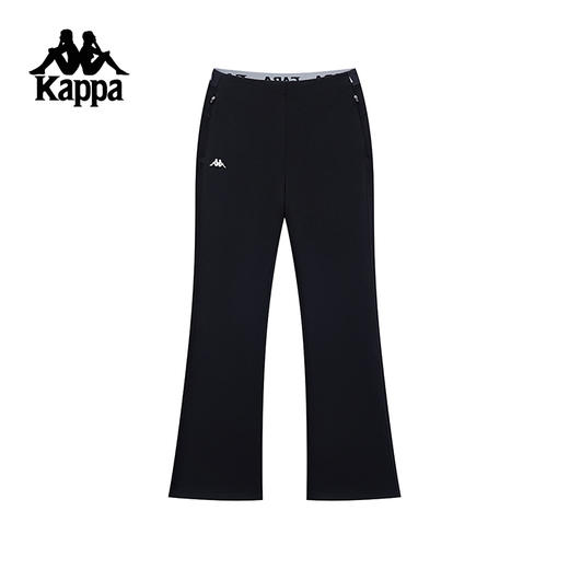 Kappa卡帕背靠背运动裤女新款休闲百搭针织长裤修身显瘦喇叭卫裤K0F22AK40 商品图0