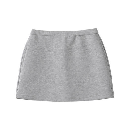 VIMAGE纬漫纪棉质舒适美式休闲百搭灰色短裙半身裙春季新款V2306901 商品图6