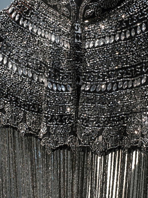 盛唐牡丹|银灰色串珠披肩 商品图8