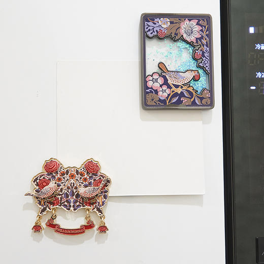 V&A博物馆威廉莫里斯系列草莓小偷金属亚克力流沙冰箱贴 玫瑰双层旋转吊坠冰箱贴 商品图4