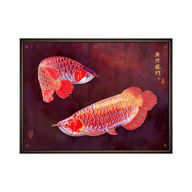 鱼升龙门 铜雕艺术画