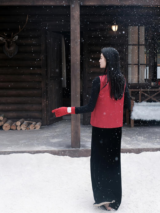 盛唐牡丹| 闲云野鹤丝毛偏襟马甲 商品图12