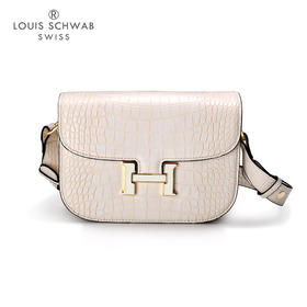 LS/路易施瓦布斜挎女包大气H扣小方包