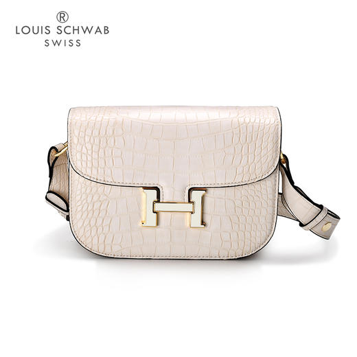 LS/路易施瓦布斜挎女包大气H扣小方包 商品图0