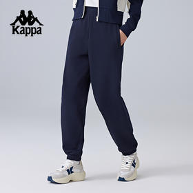 Kappa卡帕背靠背新款运动长裤女款运动百搭针织裤休闲裤束脚裤子K0F22AK02