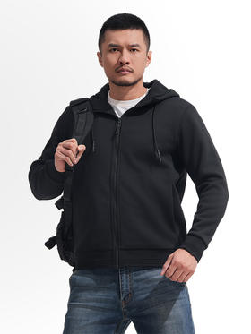 加强版龙牙重型基础款开衫连帽战术卫衣加强版